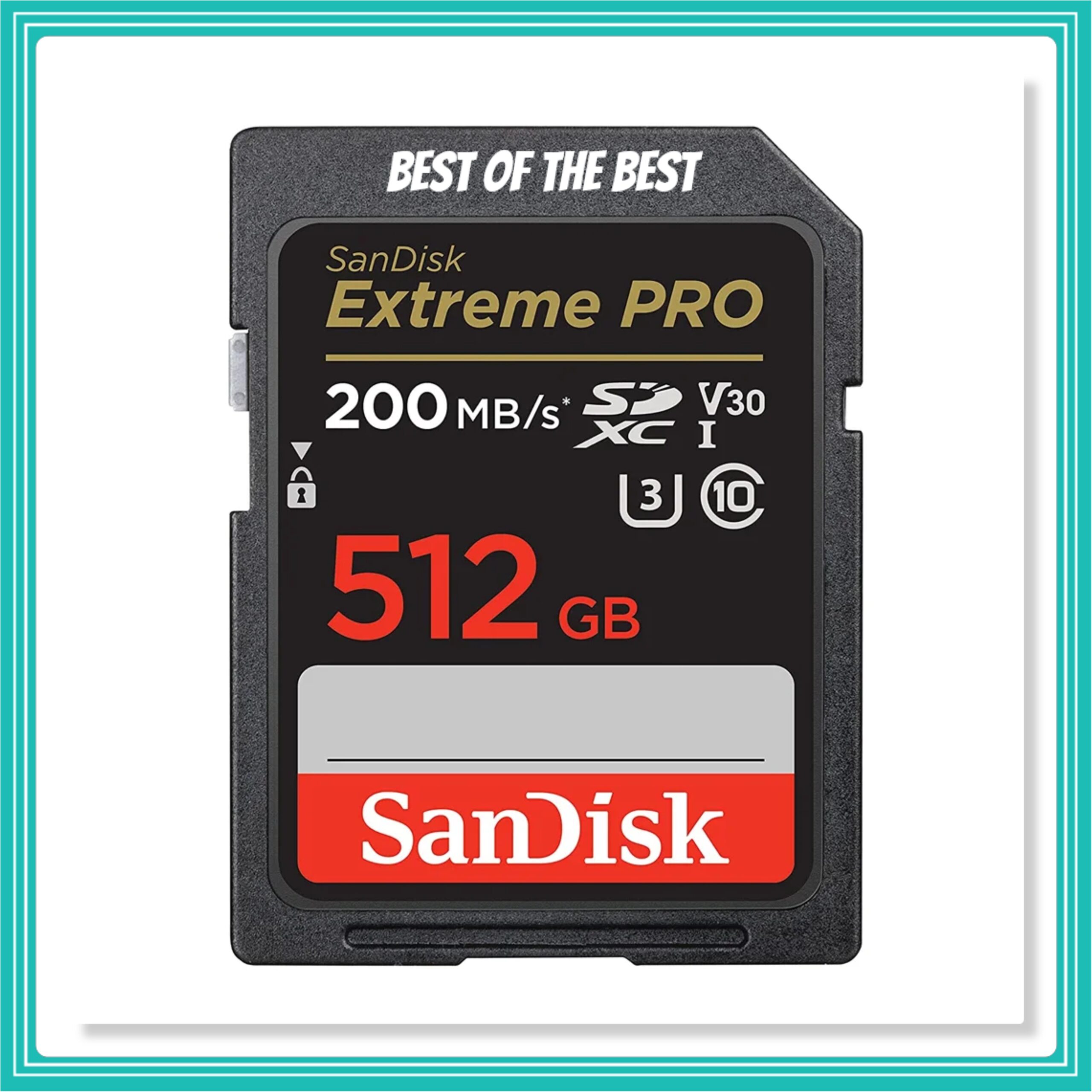 Cartão De Memória Sd Sandisk Extreme 512gb 200mb/s