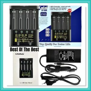 Carregador De Bateria LiitoKala Lii-600 Para Pilhas AA AAA 18650 26650 21700
