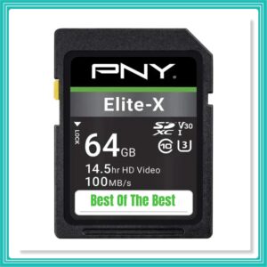PNY 128 GB 100 MB/s UHS-I Elite SDXC Flash Card Full HD Video