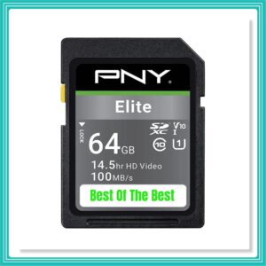 PNY 64GB 100 MB/s UHS-I Elite SDXC Flash Card Full HD Video