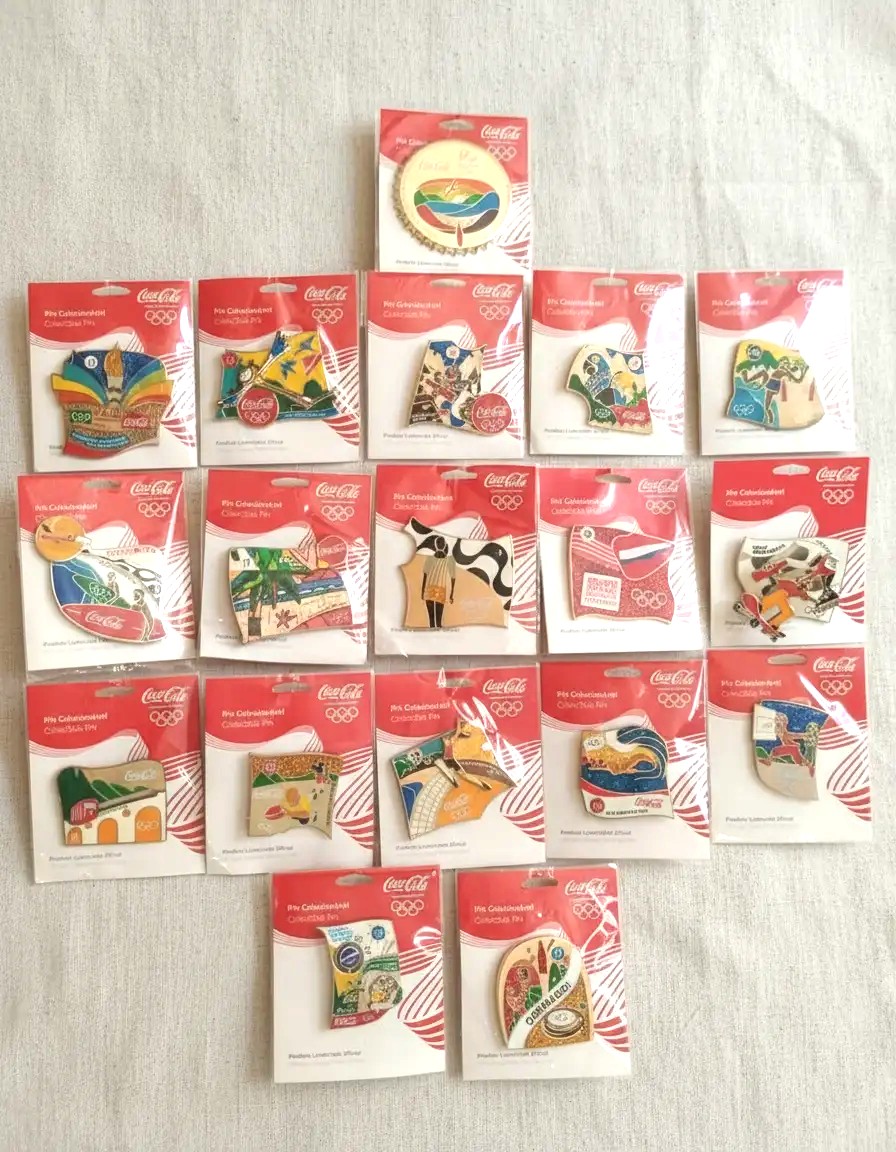 Rio 2016 Cocacola 1X Tampa, Com 17 Pins Do Dia 1 Ate O Dia 17 (Coleçao Completa) - Imagem 2