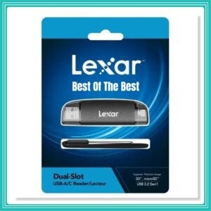 Leitor De Cartão SD E Micro SD Lexar RW310, USB 3.2 Gen 1,170 Mbps 2 Em 1