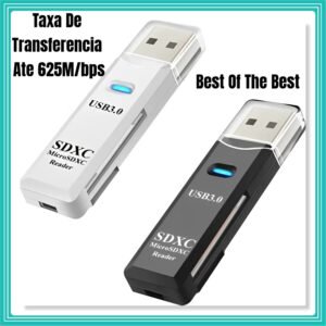 Leitor de Cartão USB 3.0 Adaptador Micro SD / SDXC, Preto Ou Branco