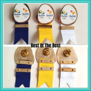 Rio 2016 3X Pins Olímpicos - Paraolímpicos Licenciados Raros USADOS
