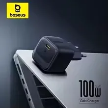 Carregador Baseus 100W Gan6 Ultra Mini E Ultra Rápido Com Cabo 1M. Somente 220V - Imagem 5